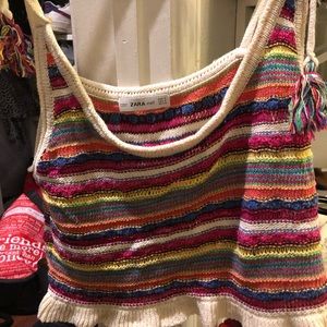 ZARA cutesy multicolor knit top